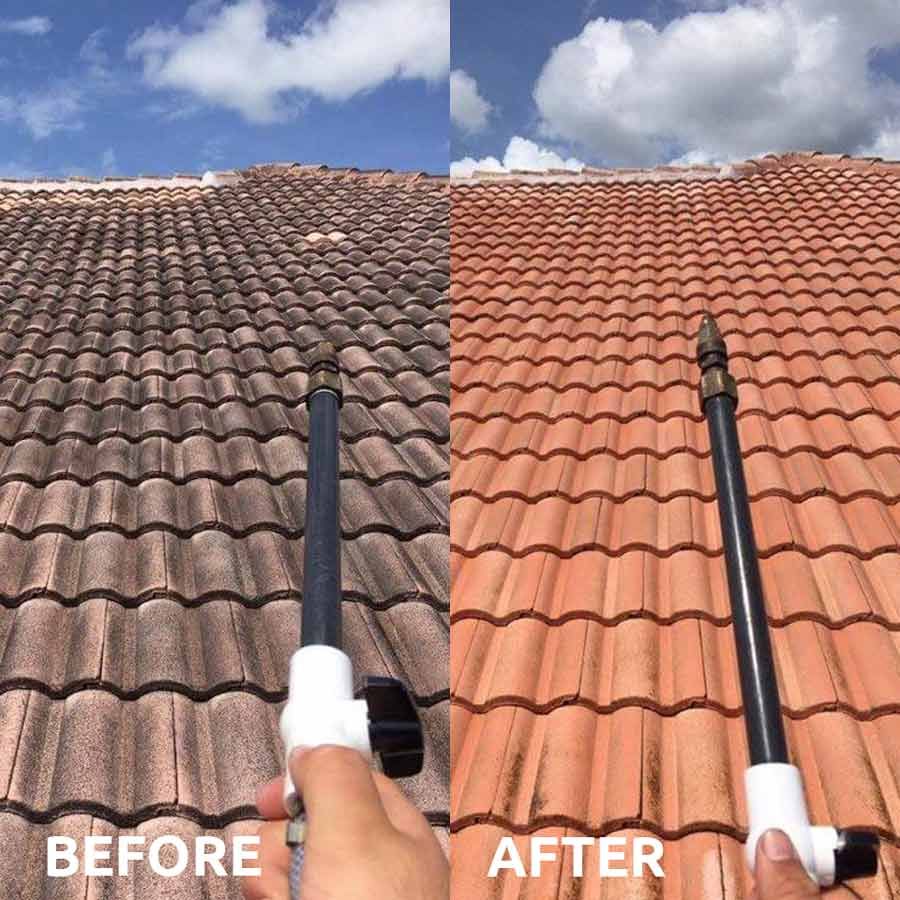 Roof Cleaning in Colbert GA Before and After